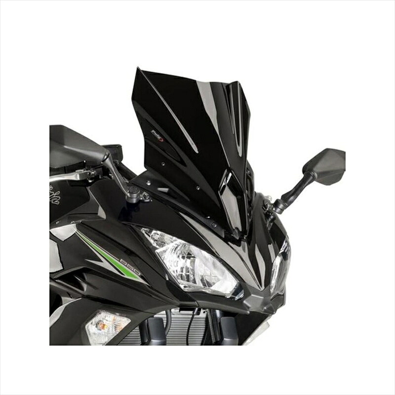 バイクパーツ 外装 プーチ レーシングスクリーン ブラック 9711N 4549950569961 NINJA650 17-
