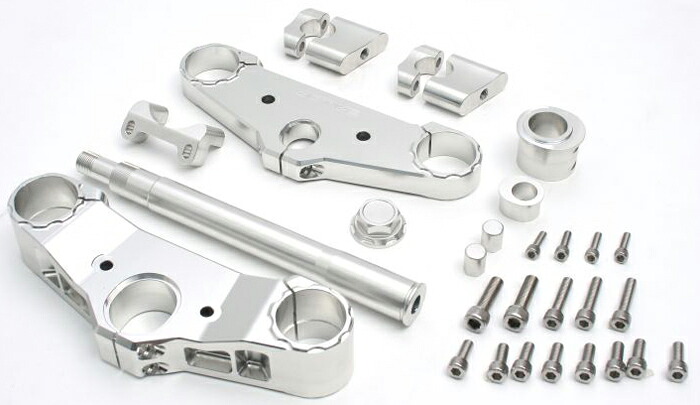 バイク用品 ハンドル ステアリングステム&トリプルツリーアクティブ コンバーチブルステムKIT SILφ43 (φ22.2ハンドル用) GPZ900R A7-A16ACTIVE 13670001 取寄品|バイク・バイク用品はとやグループ