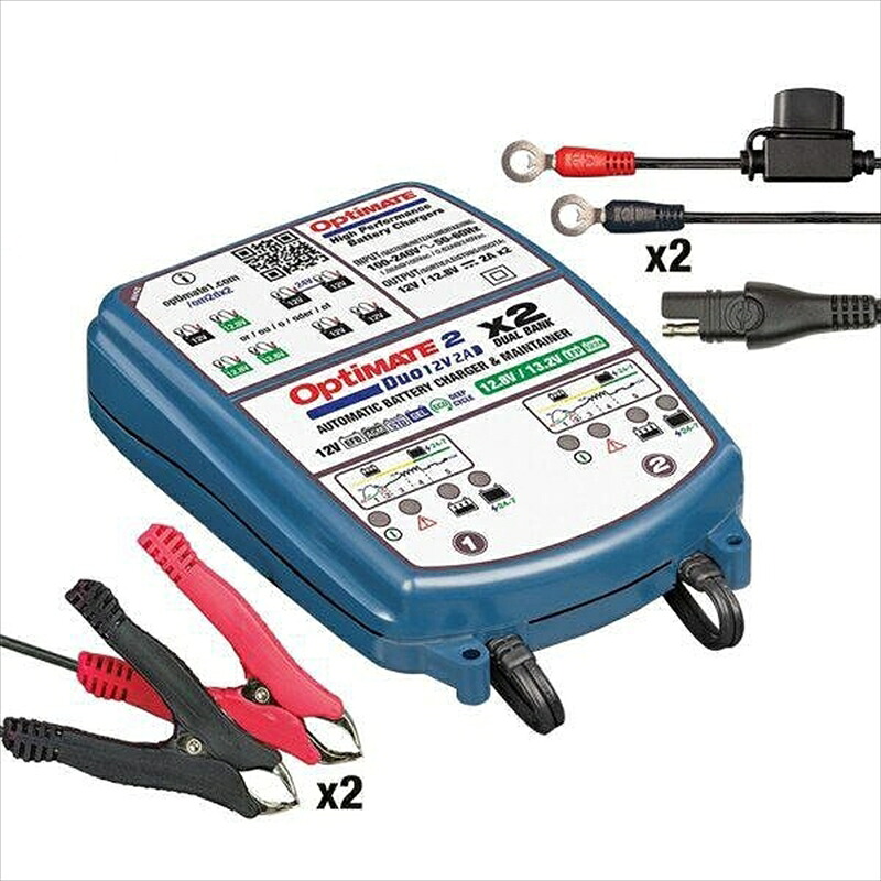電装系 テックメイト OptiMate2 DUO 2バンク TM-567 5425006146807 5425006146807 取寄品|バイク・バイク用品はとやグループ
