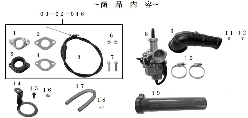 バイクパーツ SP TAKEGAWA(スペシャルパーツタケガワ) ビックキャブキット PD22 03-05-00104514162287712｜バイク・バイク用品はとやグループ 26,146円
