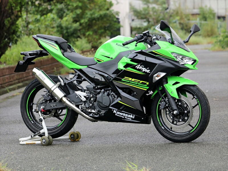 マフラー ダブルアールズ WR`S フルEX ラウンドステンレスサイレンサー Ninja250 18-(2BK-EX250P) LA4270JM 4550255566951 取寄品