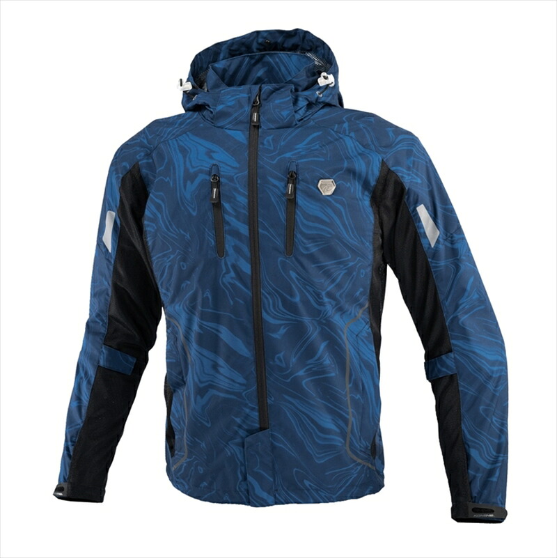 【5日前後で発送】 ウェア コミネ JK-1123 P HALFメッシュパーカ Navy-Marble S 07-1123 4582611201763 取寄品