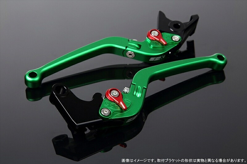 ハンドル エスエスケイ スピードラ アジャストレバー スタンダード可倒式 Mグリーン/Mレッド Monkey125 GROM/MSX125 13-16 CBR250R MC41 LVAM003GN-RD 4589995067992 取寄品|バイク・バイク用品はとやグループ