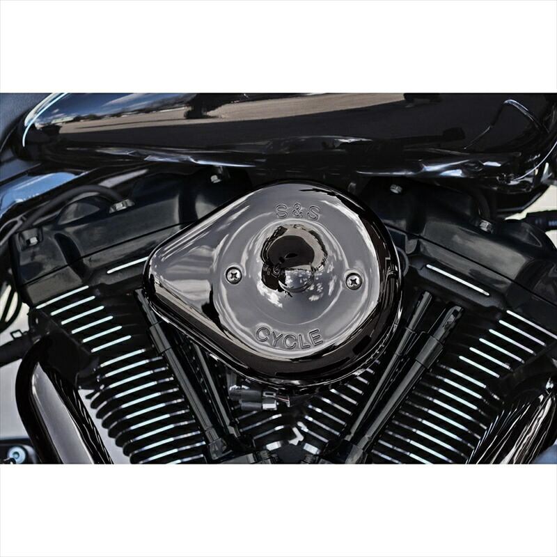 バイクパーツエスアンドエスサイクル S＆S ステルス エアクリーナー ティアドロップ スモーキークローム Lava Chrome カバーノミ170-0779 4550255906696｜バイク・バイク用品はとやグループ