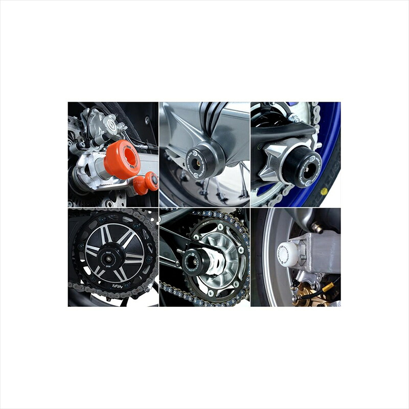 バイクパーツ 外装アールアンドジー Rear Spindle Blanking Plates set:BLACKRG-SBP0015BK 4580779591658V100 Mandello(23-)｜バイク・バイク用品はとやグループ