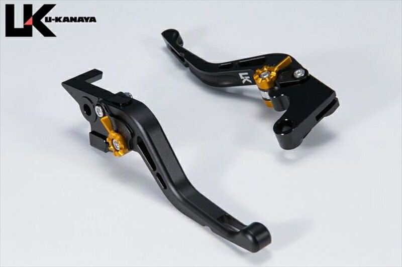 バイクパーツ ハンドル ユーカナヤ レバーセット GPタイプ/ショート BK/GD YA035-134-0611 4550255915889 (ツヤケシ) MT-09SP 21(RN69J)