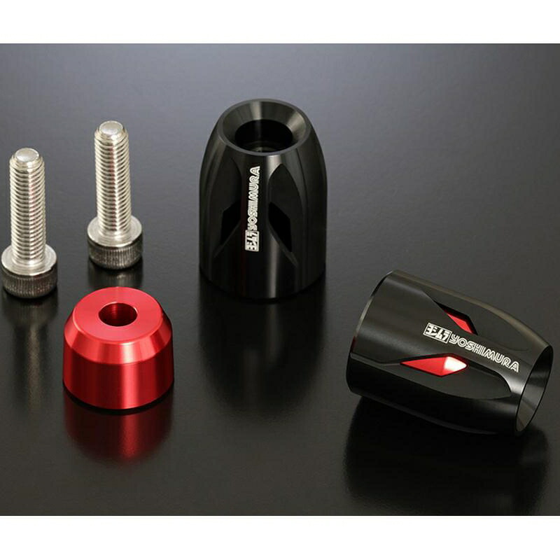 バイクパーツ ハンドル ヨシムラ ハンドルバーエンド High Line レッド 696-0H8-1200 4571463864639