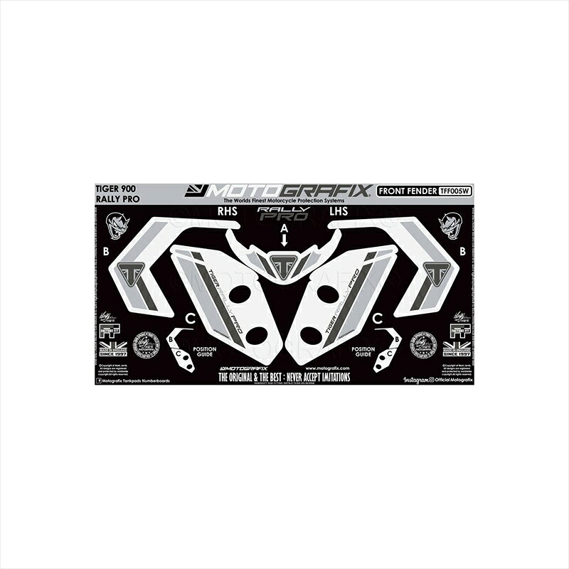 バイクパーツ アクセサリー モトグラフィックス FRONT FENDER KIT MT-TFF005W 4580779601036 Tiger900 Rally Pro(20-23)