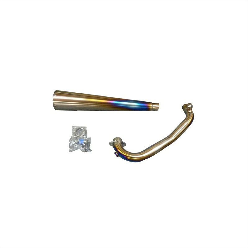 バイクパーツ マフラーオーヴァーレーシング チタンメガホン MANXタイプ 焼有13-40-08 4539770086168SR400｜バイク・バイク用品はとやグループ