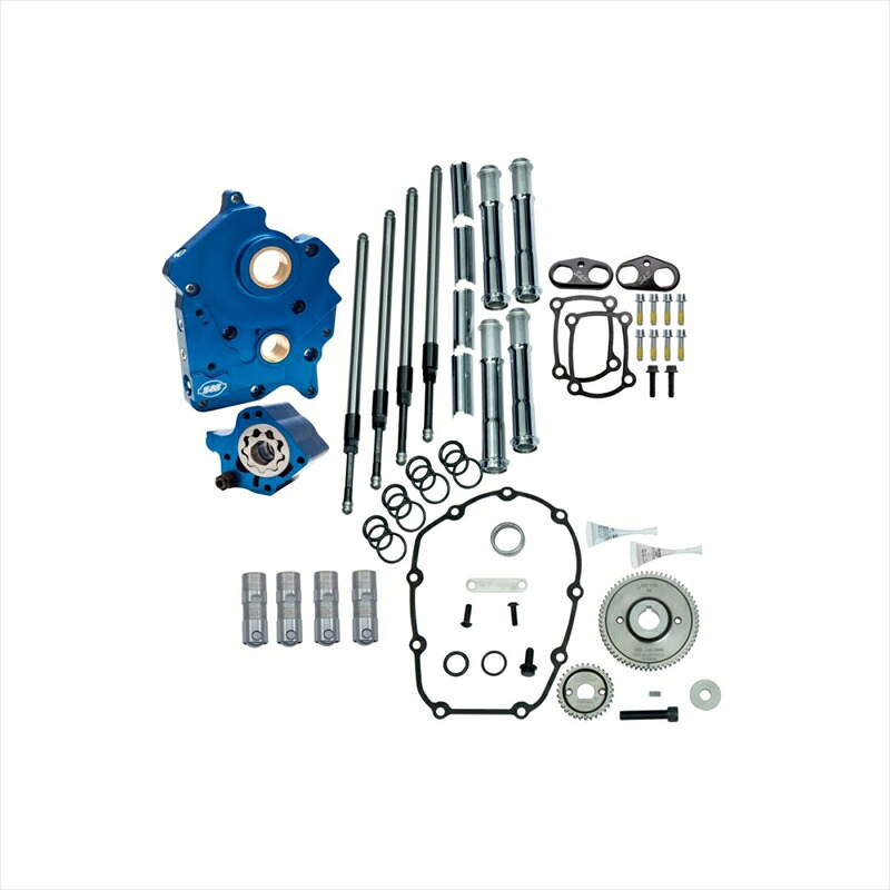 バイクパーツ エスアンドエスサイクル S＆S カムチェストキット/クロームプッシュロッドカバー M8 Water Cooled/ギアカム用 310-1261 4550646068545