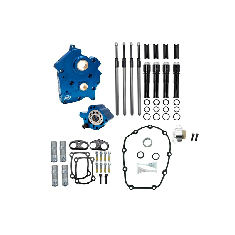 バイクパーツエスアンドエスサイクル S&S カムチェストキット/ブラックプッシュロッドカバー M8 Water Cooled/チェーンカム用310-1264 4550646068576|バイク・バイク用品はとやグループ