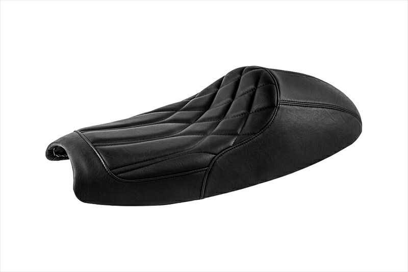 バイクパーツMOTONE CUSTOMS(モートーン) シート カフェスタイル ダイヤモンドステッチ ブラックMSM0064550255838362｜バイク・バイク用品はとやグループ
