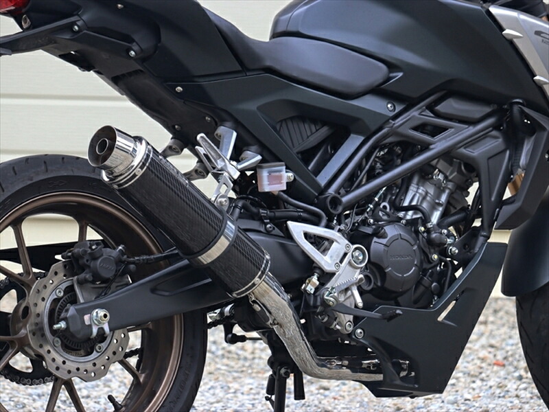 バイクパーツ マフラー ダブルアールズ フルEX ラウンド・カーボンサイレンサー CB125R 21- 8BJ-JC91 SC1110JM 4582734412862