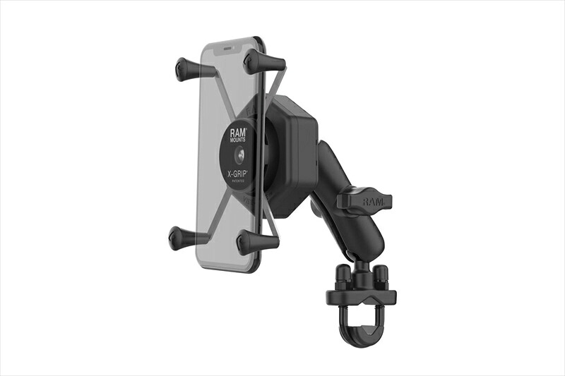 【5日前後で発送】バイクパーツRAM MOUNTS(ラムマウント) 防振Xグリップ M ＆U字クランプベースセット 標準アーム φ12.7-31.75mm対応 1インチボール Vibe-Safe RAM-B-149Z-UN10-4624550255980771｜バイク・バイク用品はとやグループ