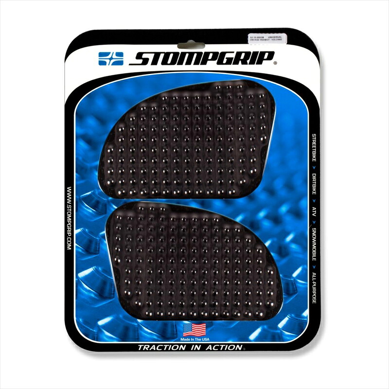 バイクパーツ 外装 ストンプグリップ トラクションパッドタンクキット ブラック 50-10-0008B 4548916778324 VOLCANO 汎用 ハイボーイ