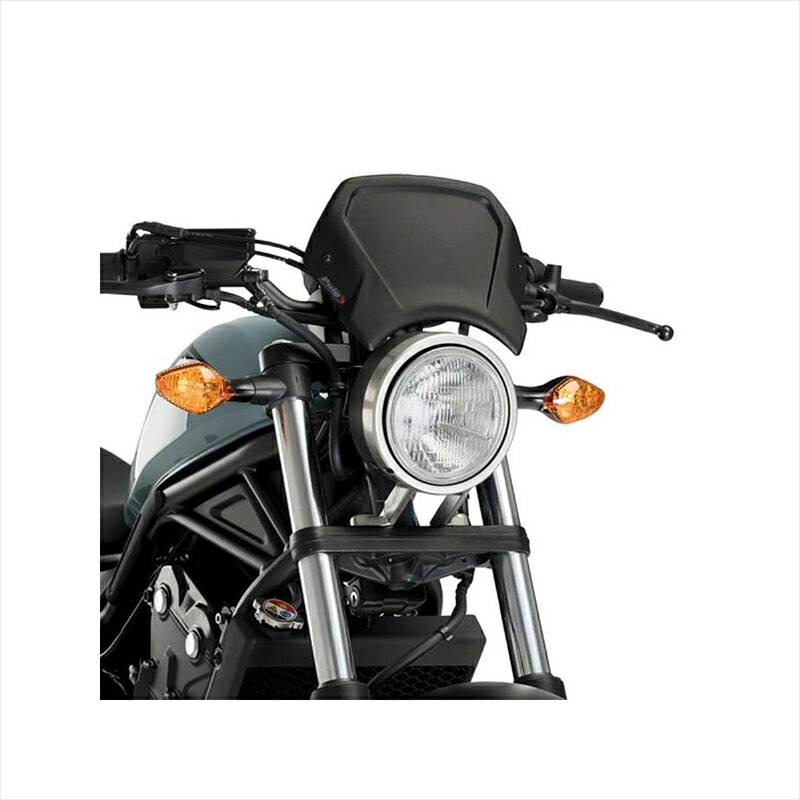 バイクパーツPUIG(プーチ) フロントパネル Aluminium ブラック 3701N4550255409623CMX 300/500 REBEL 17-20｜バイク・バイク用品はとやグループ