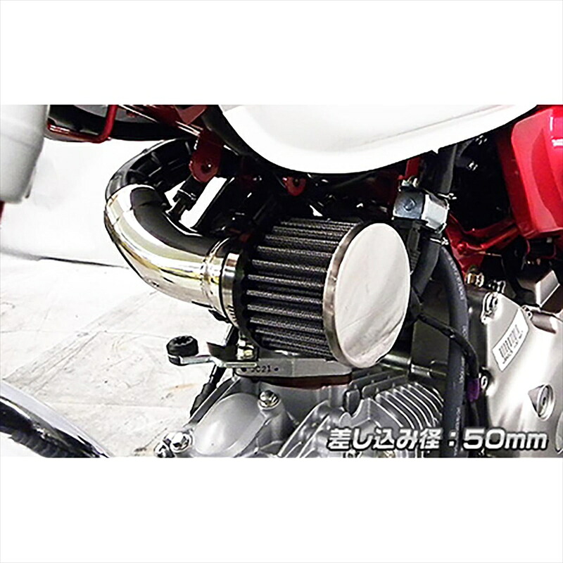 バイクパーツ ウイルズウィン パワーフィルターKIT 差込み径50mm 2124-02-02 4550255496845 モンキー125 2BJ-JB02