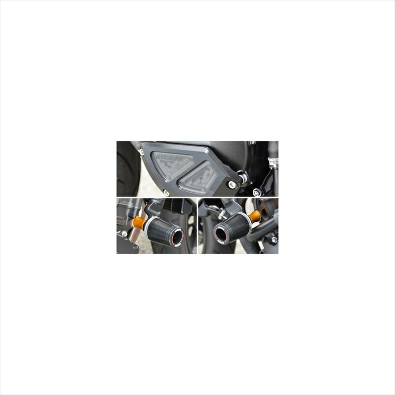 バイクパーツ 外装 アグラス レーシングスライダー 3点SET フレーム 342-181-006BX 4549950910459 φ50ロゴ有+左側ジェネレーターB BLK 23,367円