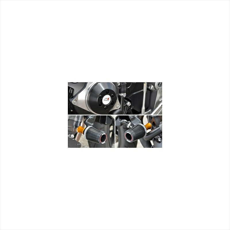 バイクパーツ 外装 アグラス レーシングスライダー 3点SET フレーム 342-181-012 4549950910602 φ50+左側ジェネレーターC WHT