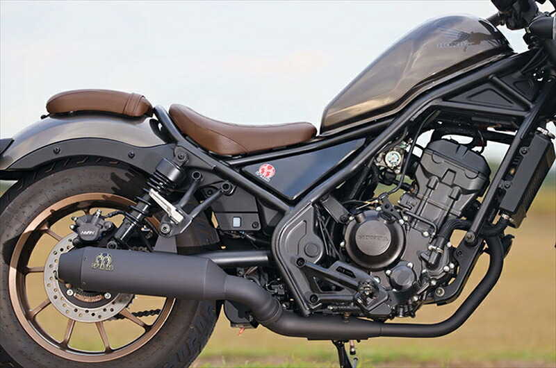 バイクパーツ マフラースペシャルパーツタダオ パワーボックスサイレンサー カスタム BLK REBEL250/S Edition 23- 8BK-MC49RE2-PB-26 4571117960137|バイク・バイク用品はとやグループ
