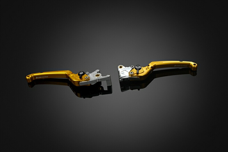 バイクパーツ BIKERS(バイカーズ) レバーセット 可倒式 フラットタイプ ライトゴールド H0977-LGD 4550646158208