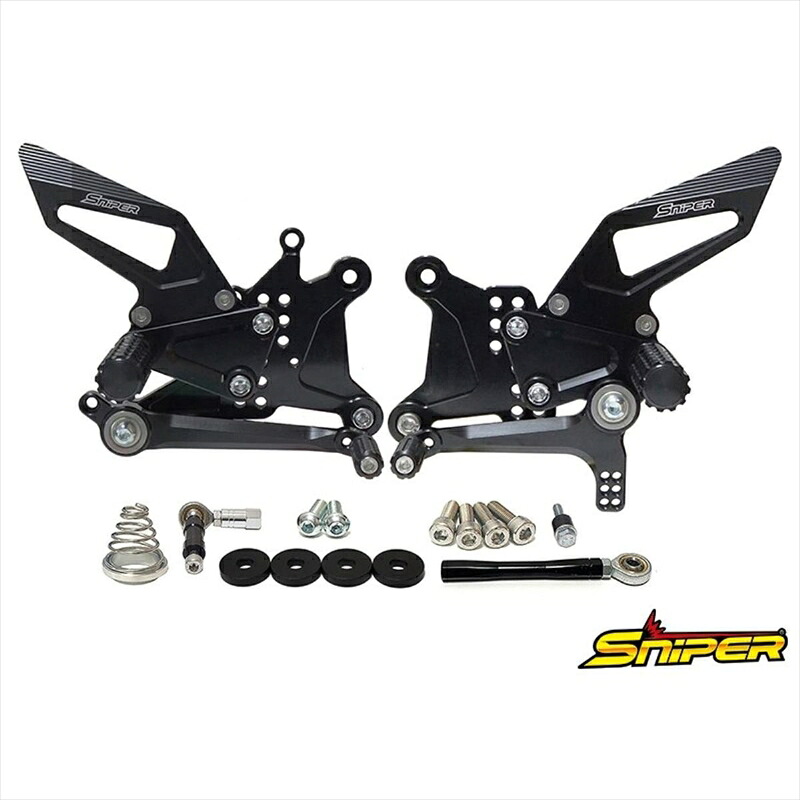 バイクパーツ ステップスナイパー バックステップ ブラック SP0143BK 4589993474655NINJA ZX-6R (19-) ZX636G｜バイク・バイク用品はとやグループ