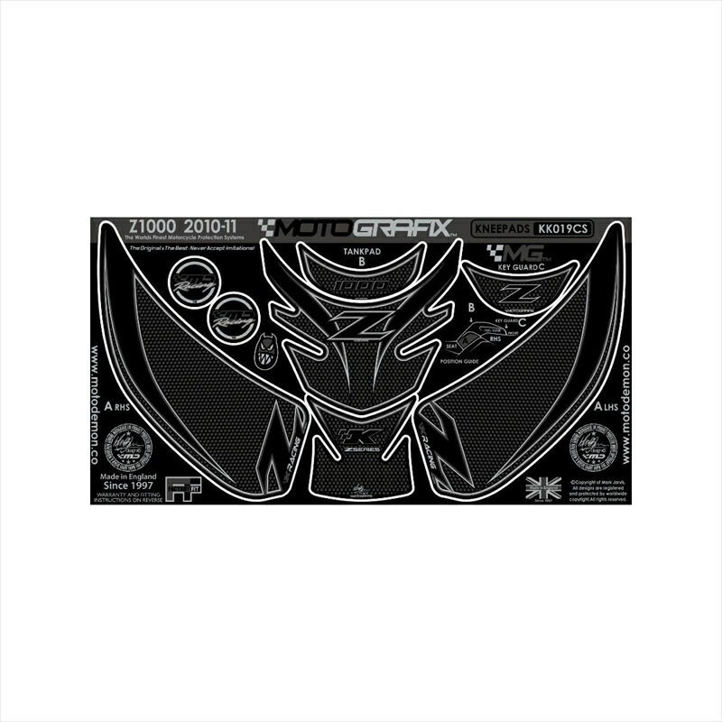 バイクパーツ アクセサリー モトグラフィックス ボディパッド KNEE/TANK PAD MT-KK019CS 4580041202817 Z1000 10-