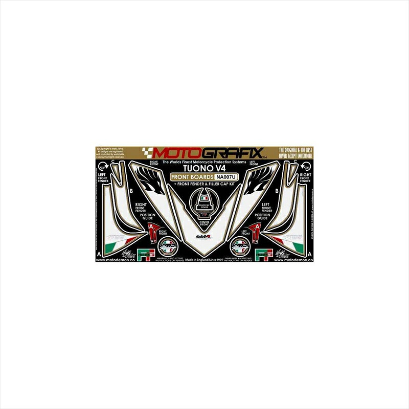 バイクパーツ アクセサリー モトグラフィックス ボディパッド FRONT MT-NA007U 4580041203524 RSV TUONO V4 11-