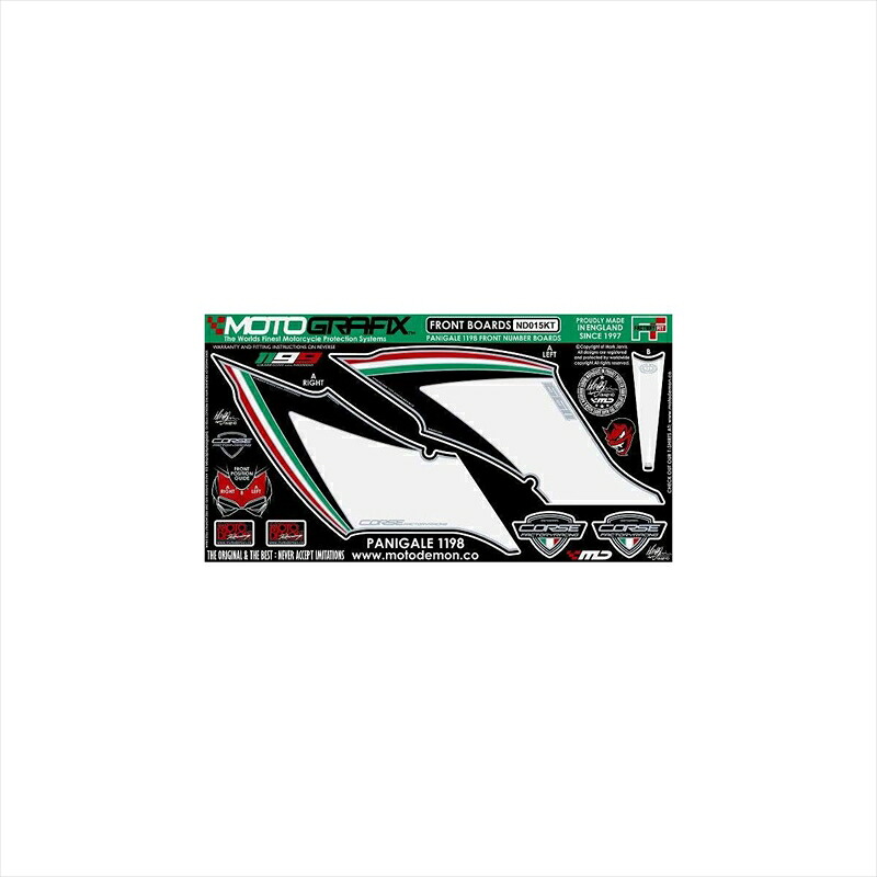 バイクパーツ アクセサリー モトグラフィックス ボディパッド FRONT MT-ND015KT 4580041204330 1199PANIGALE 12-