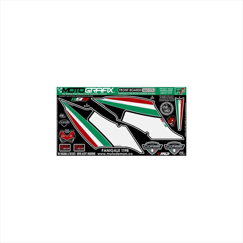 バイクパーツ アクセサリー モトグラフィックス ボディパッド FRONT MT-ND015TK 4580041204378 1199PANIGALE 12-