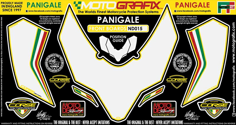 バイクパーツ MOTO GRAFIX(モトグラフィックス) ボディパッド FRONT MT-ND015WY 4580041204453