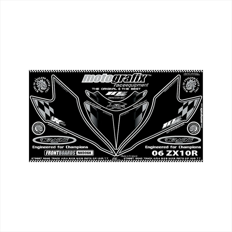 バイクパーツ アクセサリー モトグラフィックス ボディパッド FRONT MT-NK006K 4580041205207 ZX-10R NINJA 06-07