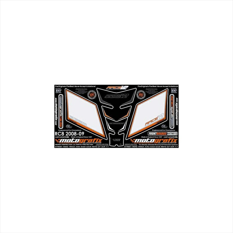 バイクパーツ アクセサリーモトグラフィックス ボディパッド FRONT＆TANK PADMT-NKTM01U 4580041205726KTM RC8 08-09｜バイク・バイク用品はとやグループ