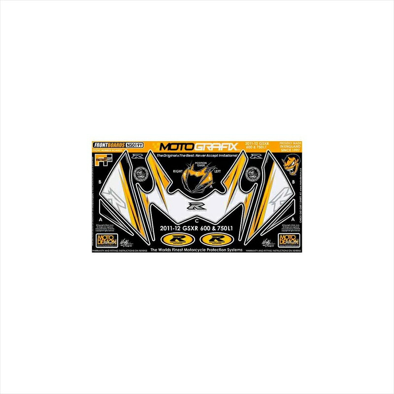 バイクパーツ アクセサリー モトグラフィックス ボディパッド FRONT MT-NS019Y 4580041206310 GSX-R600/750 L1/L2(11-