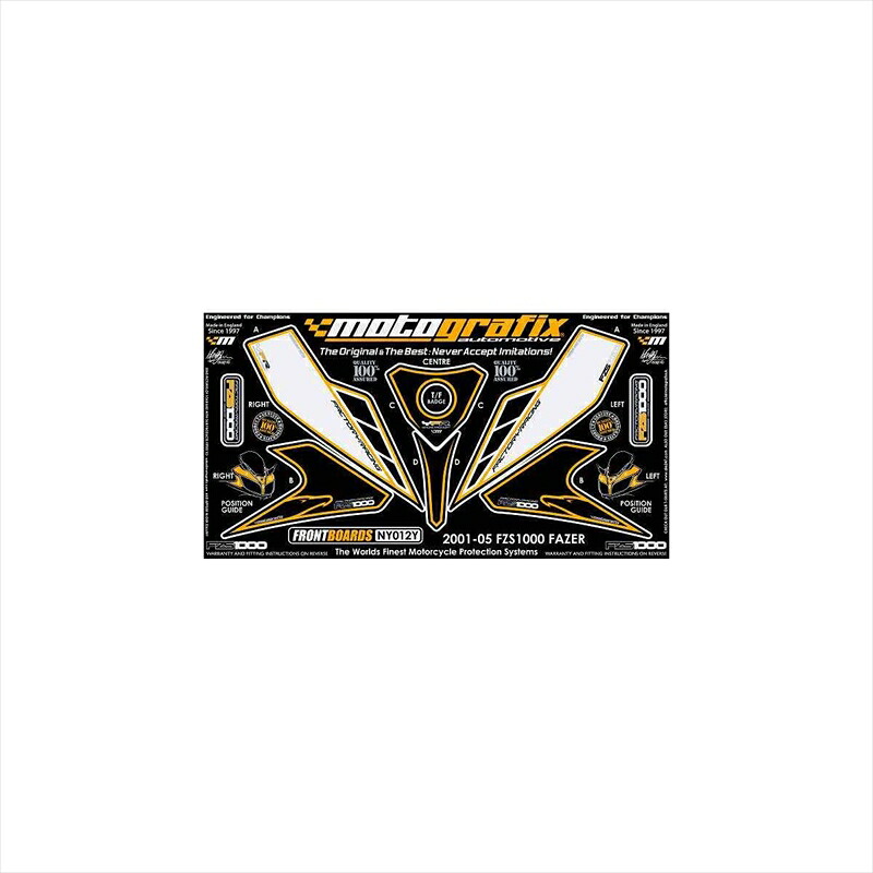 バイクパーツ アクセサリー モトグラフィックス ボディパッド FRONT MT-NY012Y 4580041206921 FZS 1000 FAZER 01-05