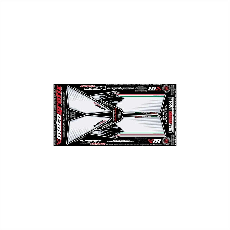 バイクパーツ アクセサリー モトグラフィックス ボディパッド REAR MT-RA004U 4580041207416 RSV1000R/FACTORY 07-