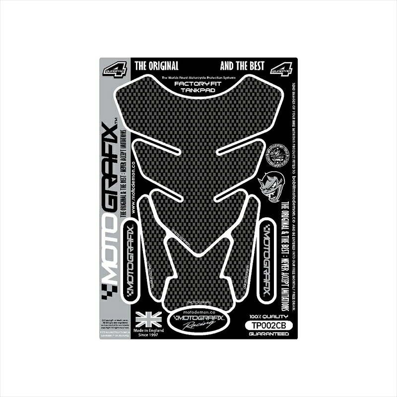 バイクパーツ 外装 モトグラフィックス タンクパッド プレーン MT-TP002CB 4580041217798 カーボン エフェクト