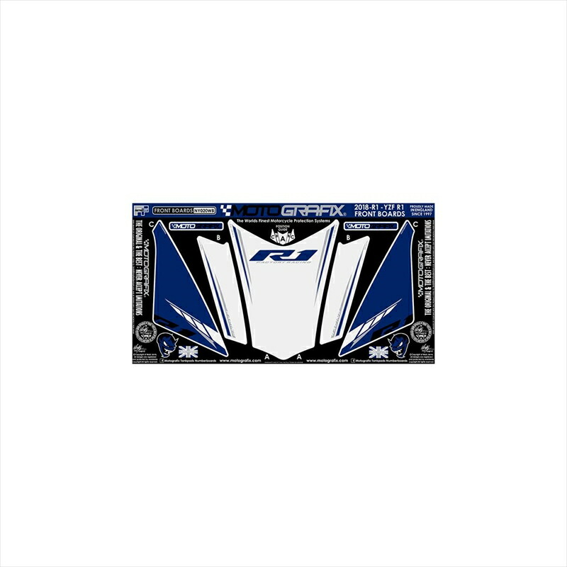 バイクパーツ アクセサリー モトグラフィックス ボディパッド FRONT WB MT-NY020WB 4580041227063 YZF-R1 18-19