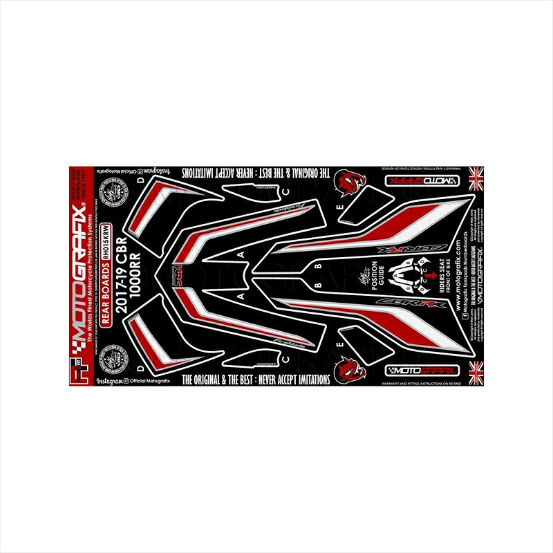 バイクパーツ アクセサリー モトグラフィックス ボディパッド REAR MT-RH015KRW 4580041228213 CBR1000RR Fireblade 17-19