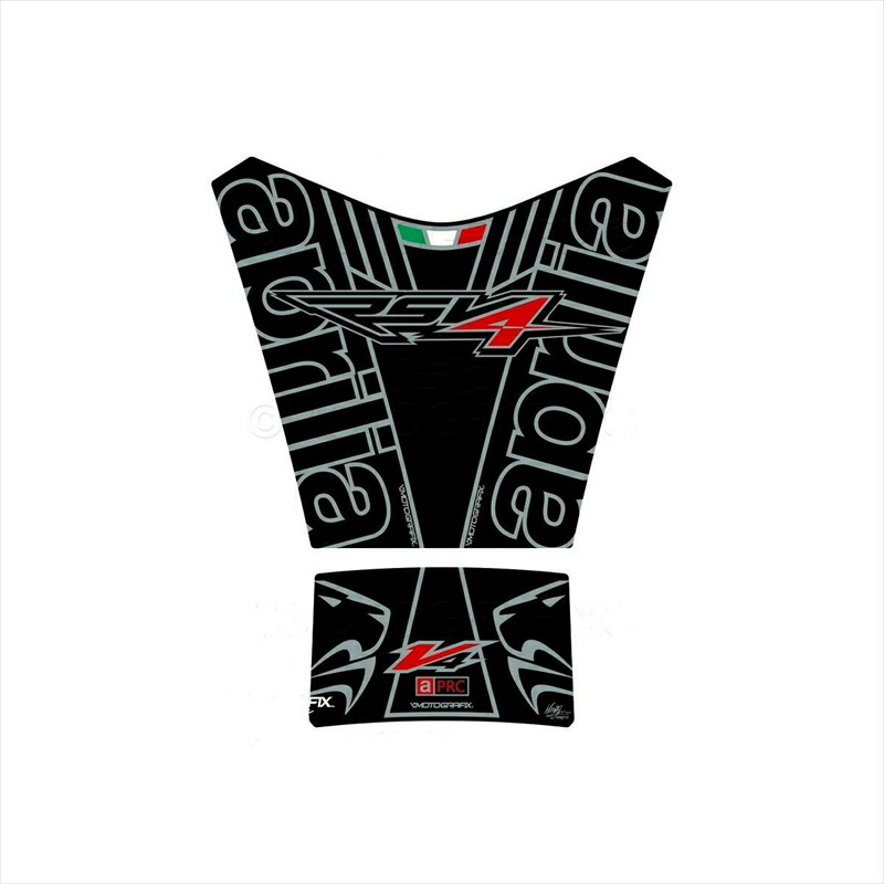 バイクパーツ 外装 モトグラフィックス タンクパッド BLK/WHT MT-TA025KK 4580041228619 APRILIA RSV4 15-19