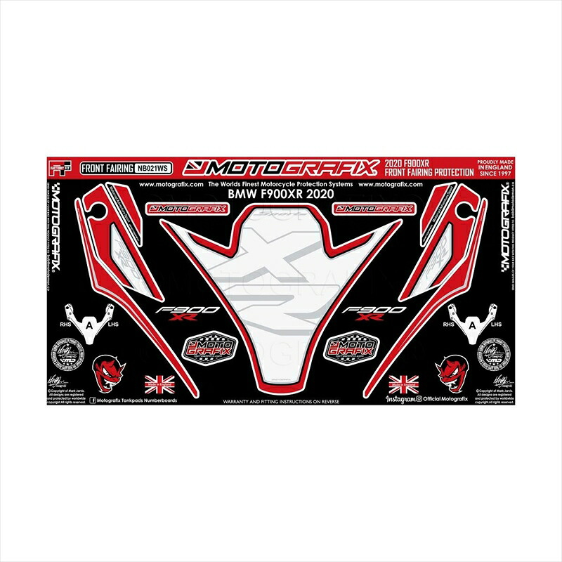 バイクパーツ アクセサリー モトグラフィックス ボディパッド FRONT MT-NB021WS 4580041242530 BMW F900XR 20-