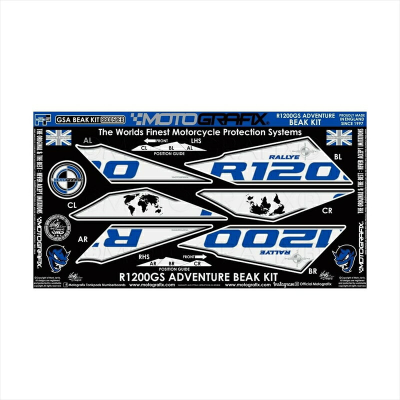 バイクパーツ アクセサリー モトグラフィックス BEAK PROTECTION KIT MT-BB005REB 4580041241526 BMW R1200GS Adventure 14-18
