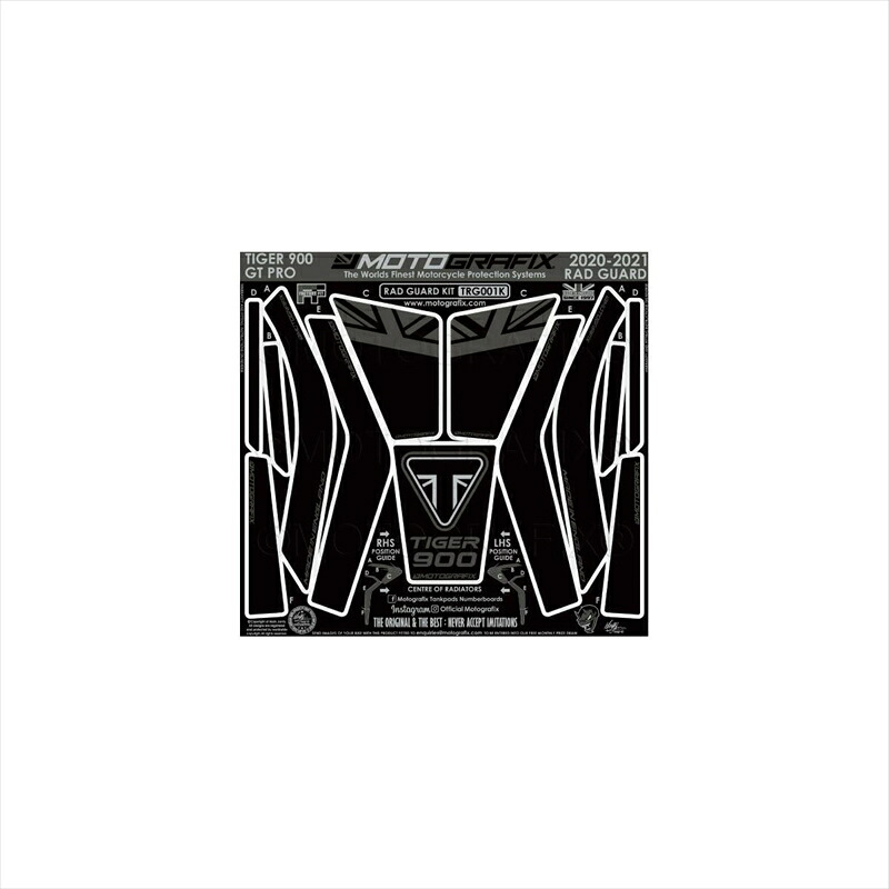 バイクパーツ アクセサリー モトグラフィックス Radiator Guard Protection MT-TRG001K 4580041244312 TRIUMPH Tiger900 GT Pro 20-