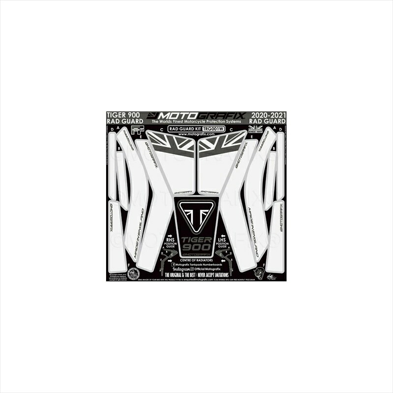 バイクパーツ アクセサリー モトグラフィックス Radiator Guard Protection MT-TRG001W 4580041244411 TRIUMPH Tiger900 GT Pro 20-