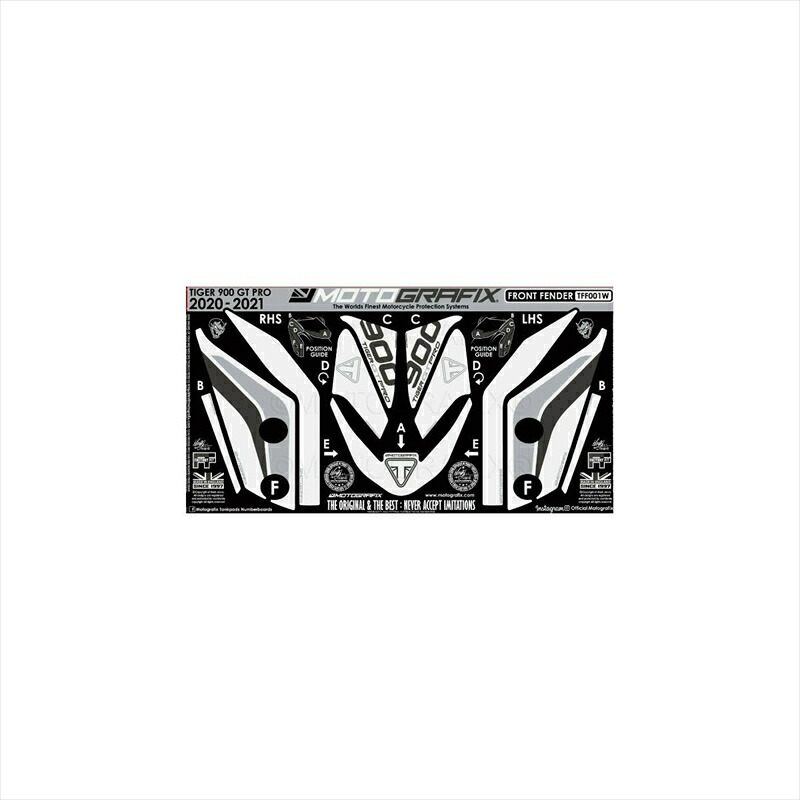 バイクパーツ アクセサリー モトグラフィックス Mudguard Protection MT-TFF001W 4580041244435 TRIUMPH Tiger900 GT Pro 20-