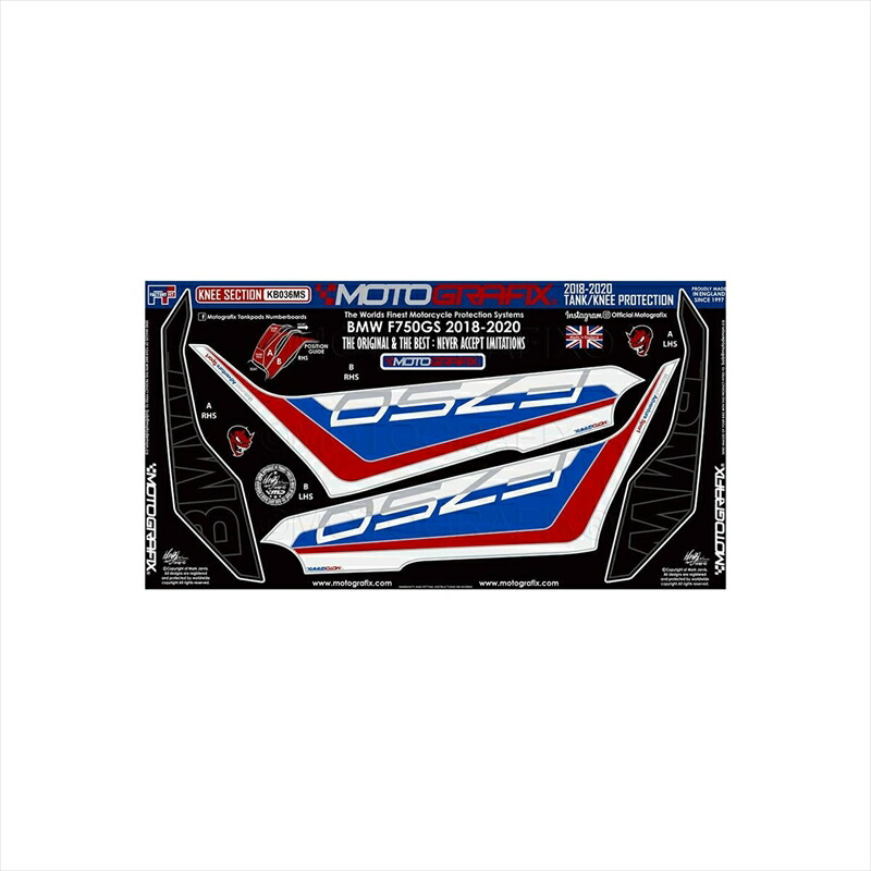 バイクパーツ アクセサリー モトグラフィックス KNEE BODY PAD MT-KB036MS 4580779601937 F750GS/Adventure version(18-23)
