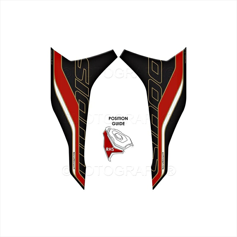 バイクパーツ アクセサリー モトグラフィックス REAR BODY PAD MT-RB024KRA 4580779602101 S1000R(23-)