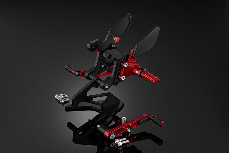 バイクパーツ BIKERS(バイカーズ) バックステップ レッド H0422-RED 4550255608187