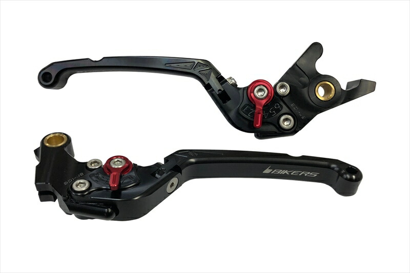 バイクパーツ BIKERS(バイカーズ) レバーセット 可倒式 フラットタイプ ブラック H0995-BLK 4550255729882