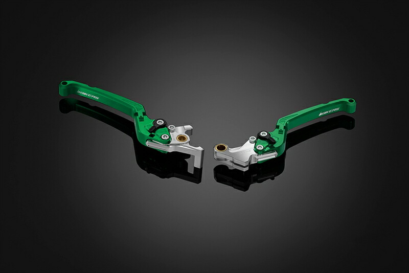 バイクパーツBIKERS(バイカーズ) レバーセット 可倒式 フラットタイプ グリーンH1028-GRN4550255755027｜バイク・バイク用品はとやグループ